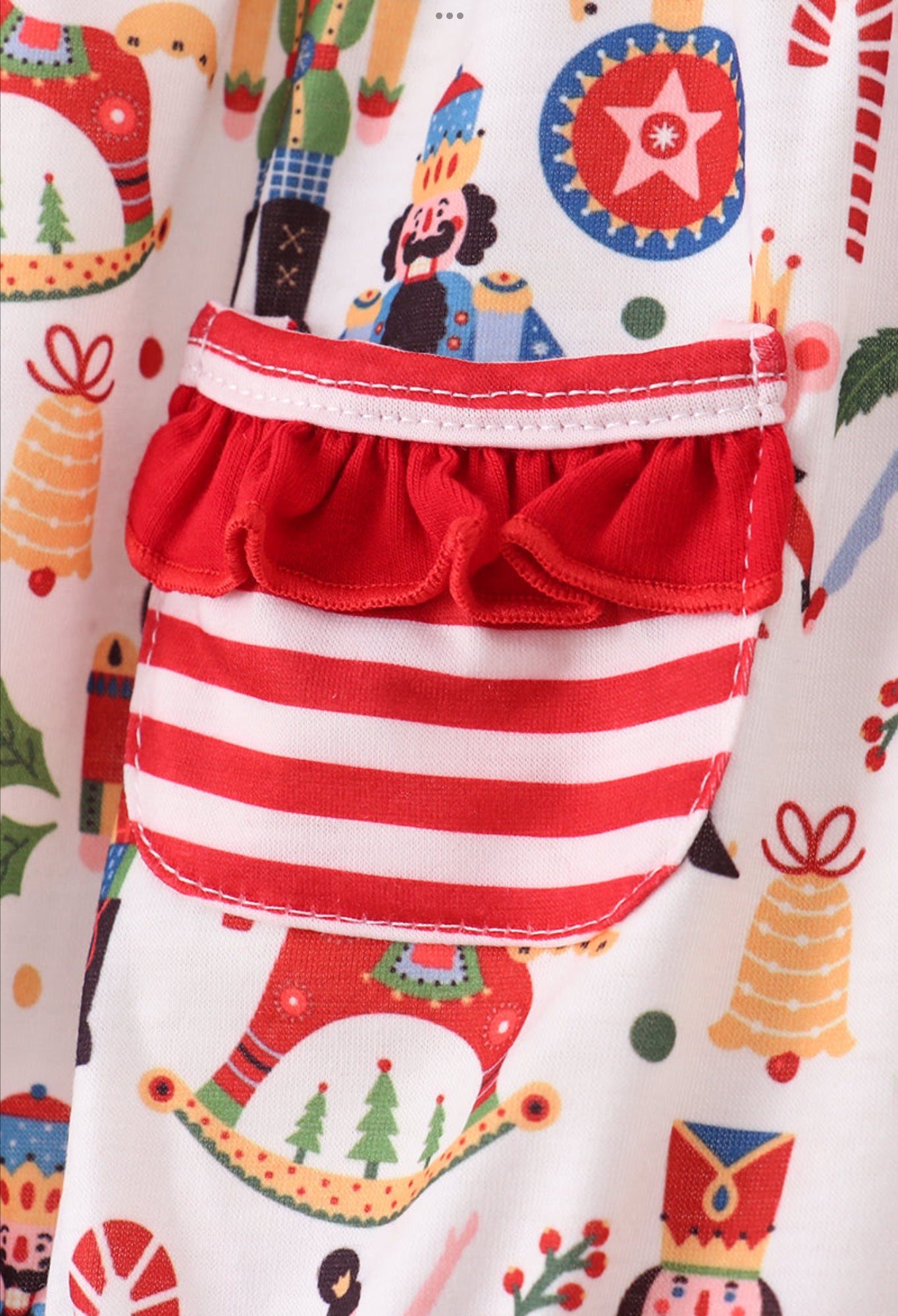 Red Nutcracker Ruffle Bubble