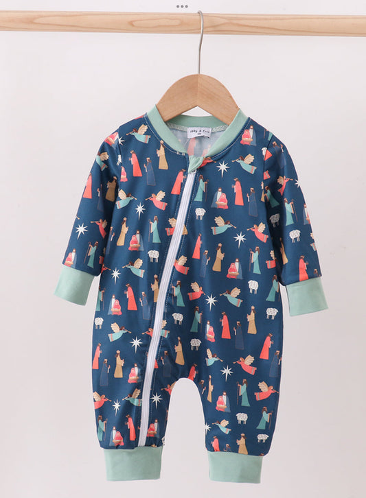 Nativity print Romper