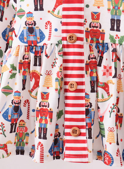Red Nutcracker print bloomer set
