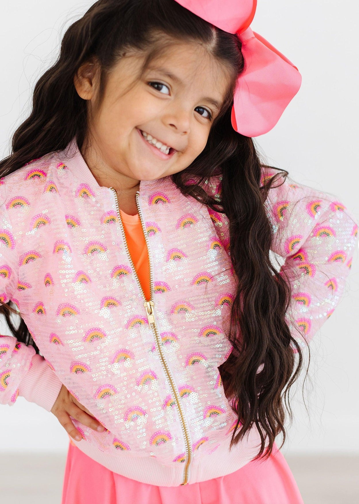 Pink Rainbow Sequin Jacket