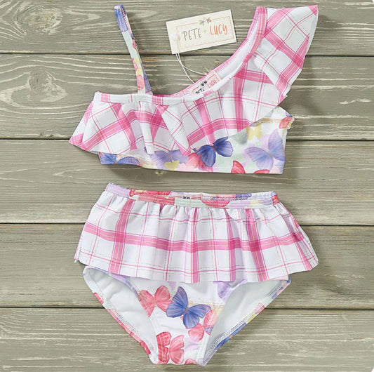 Two-piece butterfly swimsuit