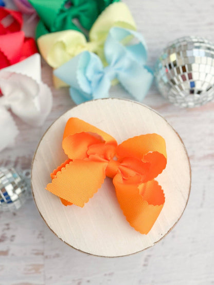4.5" Classic Scalloped Hair Bow | Headband