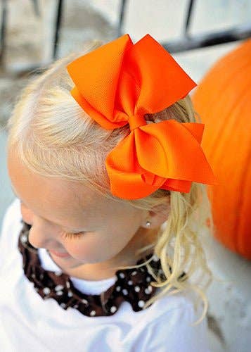 4.5" Classic Grosgrain Hair Bow | Alligator Clip, Satin Headband, or French Clip