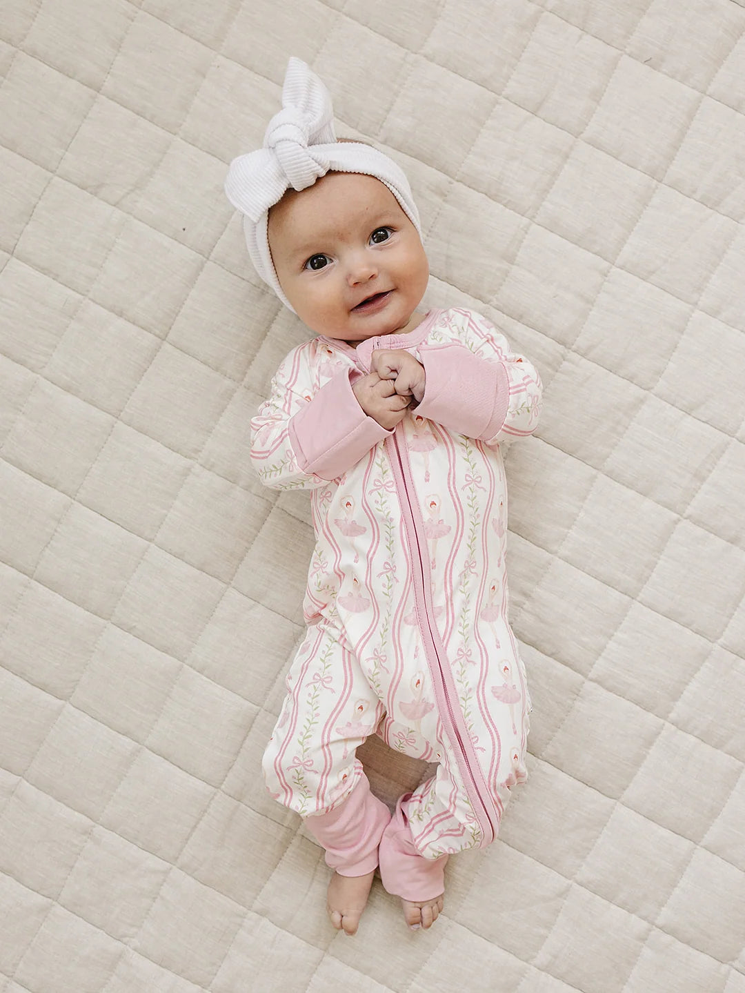 Bamboo Zip Romper | Little Ballerina