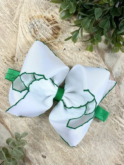 5" Classic Moonstitch Boutique Bows Girls Hair Accessories | Clip