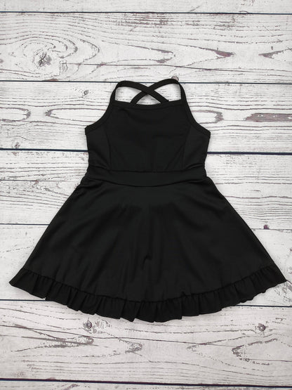 Black Girls Athletic Dress with Ruffle