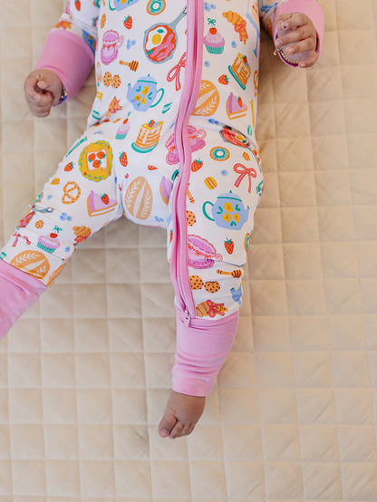 Bamboo Zip Romper | Breakfast Whimsy