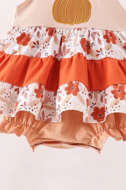Floral Pumpkin Ruffle Bubble