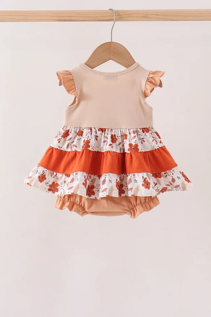 Floral Pumpkin Ruffle Bubble