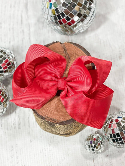 4.5" Classic Grosgrain Hair Bow | Alligator Clip, Satin Headband, or French Clip