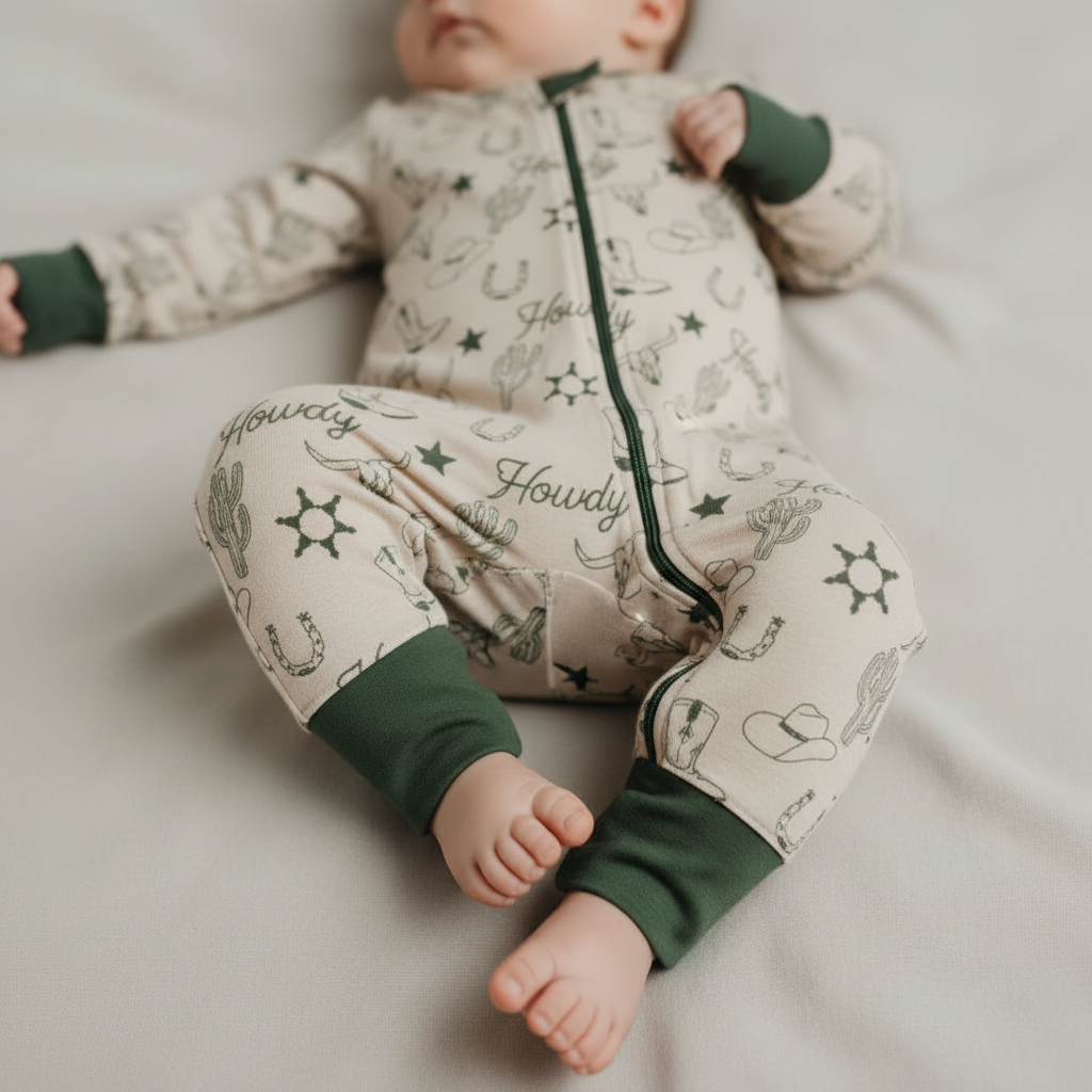 Bamboo Zip Romper | Howdy