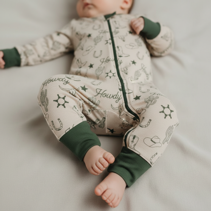 Bamboo Zip Romper | Howdy