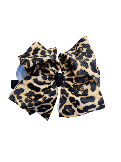 Animal Print Hair Bow Headband