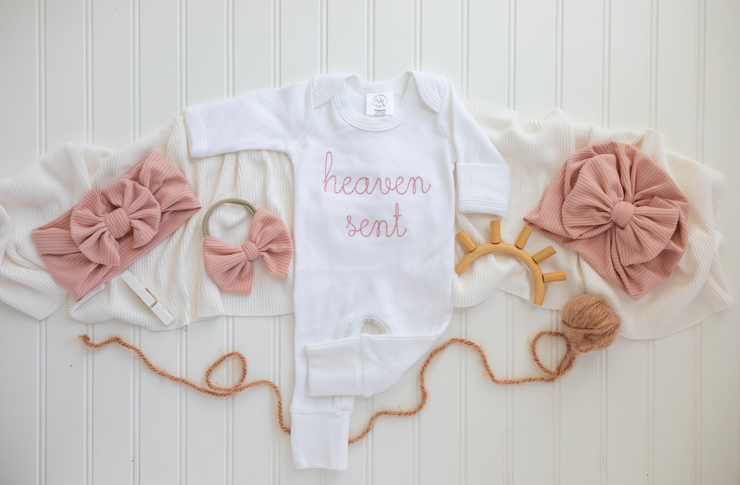 Newborn Baby Romper | Heaven Sent Pink