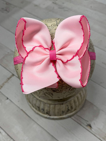 5" Classic Moonstitch Boutique Bows Girls Hair Accessories | Clip
