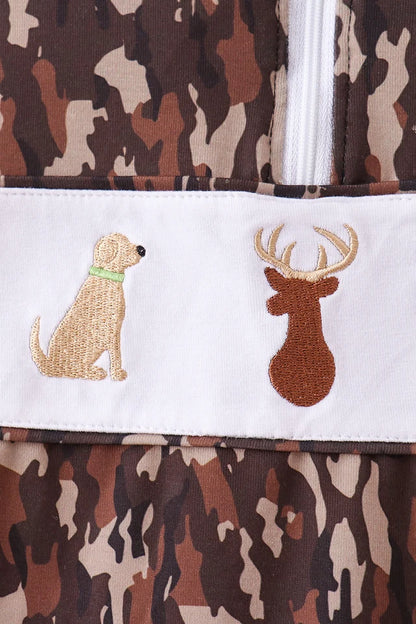 Camo Hunting Embroidered Pullover