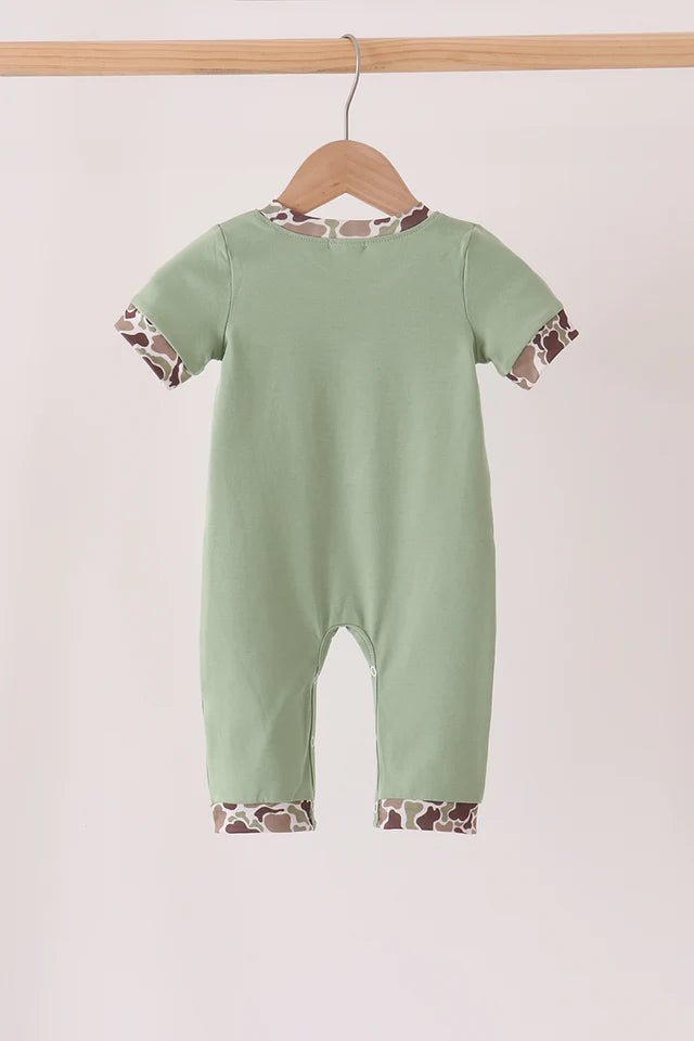Camo Pumpkin Applique Romper