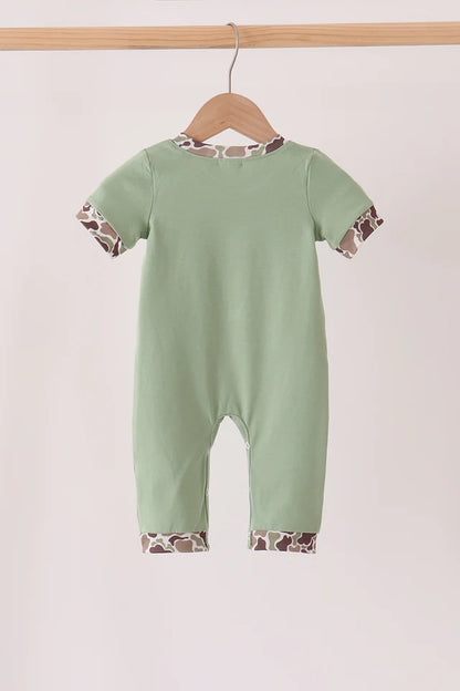 Camo Pumpkin Applique Romper