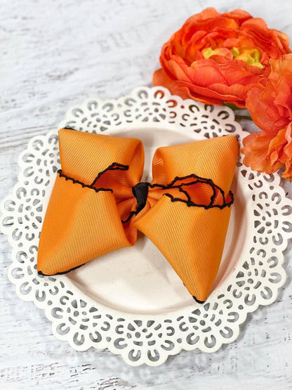 5" Classic Moonstitch Boutique Bows Girls Hair Accessories | Clip
