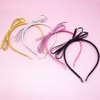 Bow Headband - Kids Thin Metallic Hair Bands