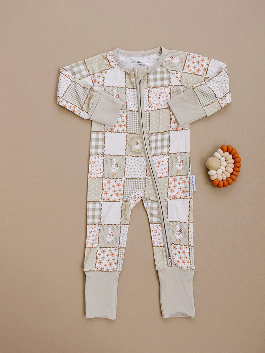 Bamboo Zip Romper | Cottage Goose