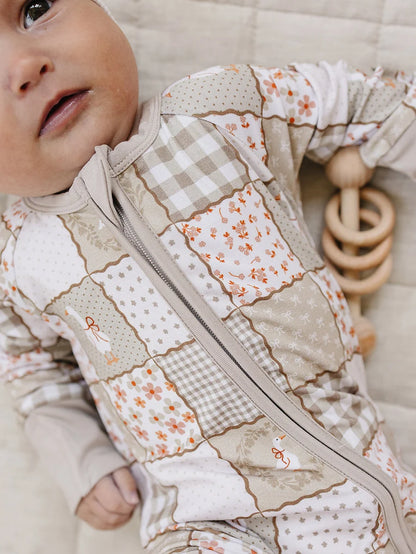 Bamboo Zip Romper | Cottage Goose