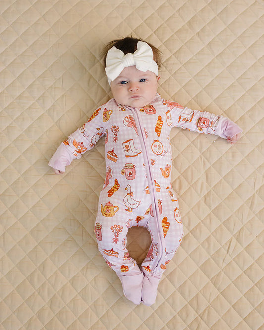 Bamboo Zip Romper | Cottagecore Cutie