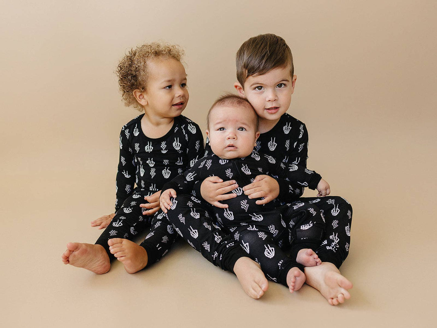 Halloween Bamboo Baby Zip Romper | Skelly Vibes