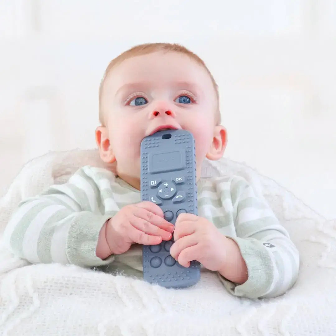 Sensory Popper Teether Phone - Dusty Pink
