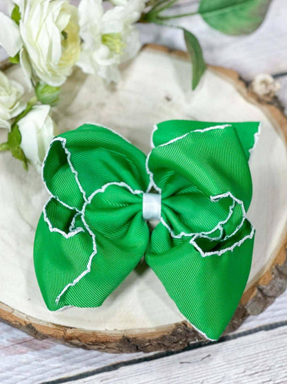 5" Classic Moonstitch Boutique Bows Girls Hair Accessories | Clip