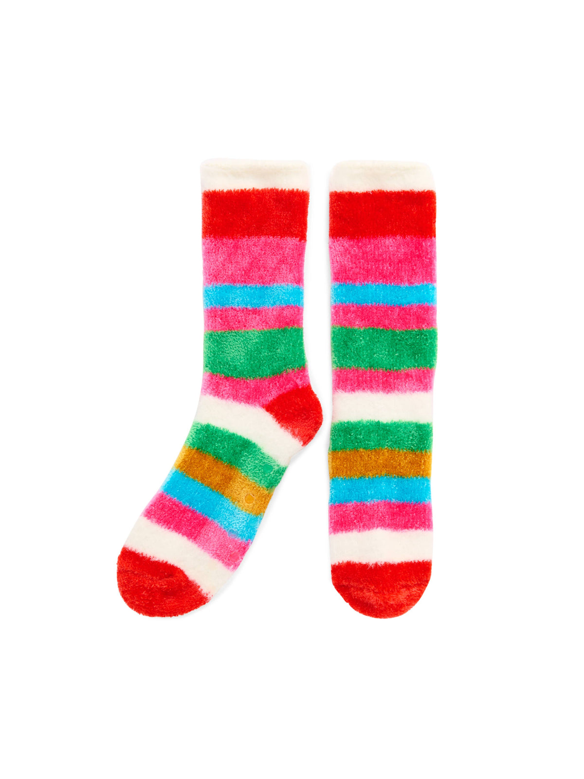 FUZZY STRIPE SOCKS
