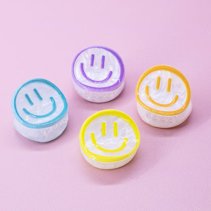 Small Emoji Smiley Face Hair Claw Clips - 4 Pack