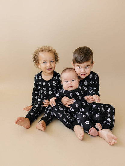 Halloween Bamboo Baby Zip Romper | Skelly Vibes