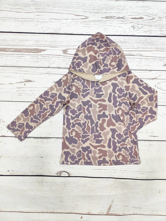 Brown Camouflage Hoodie