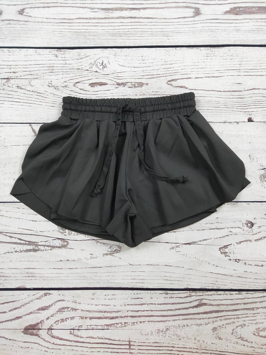 Kids Girls Black Butterfly Shorts