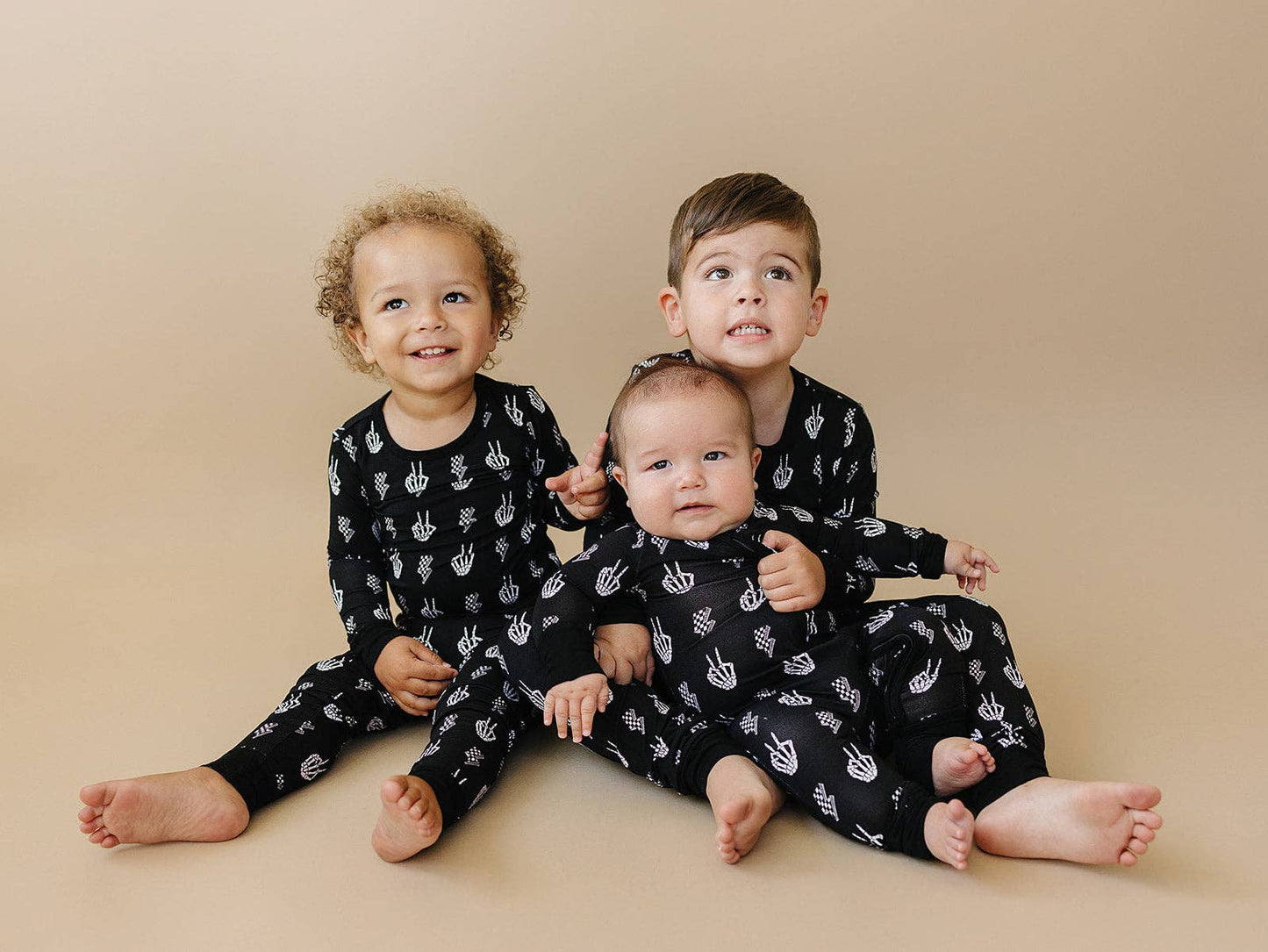 Halloween Bamboo Baby Zip Romper | Skelly Vibes