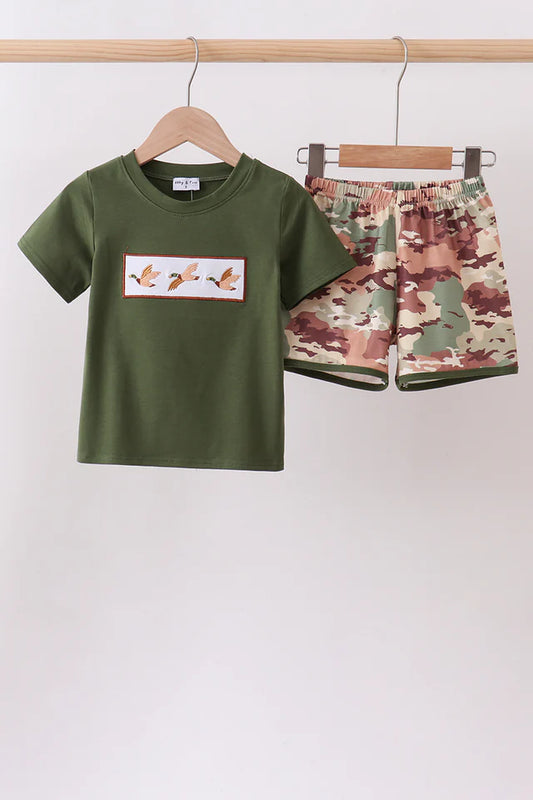 Duck Camo Embroidery Knit Set