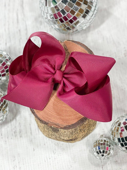 4.5" Classic Grosgrain Hair Bow | Alligator Clip, Satin Headband, or French Clip