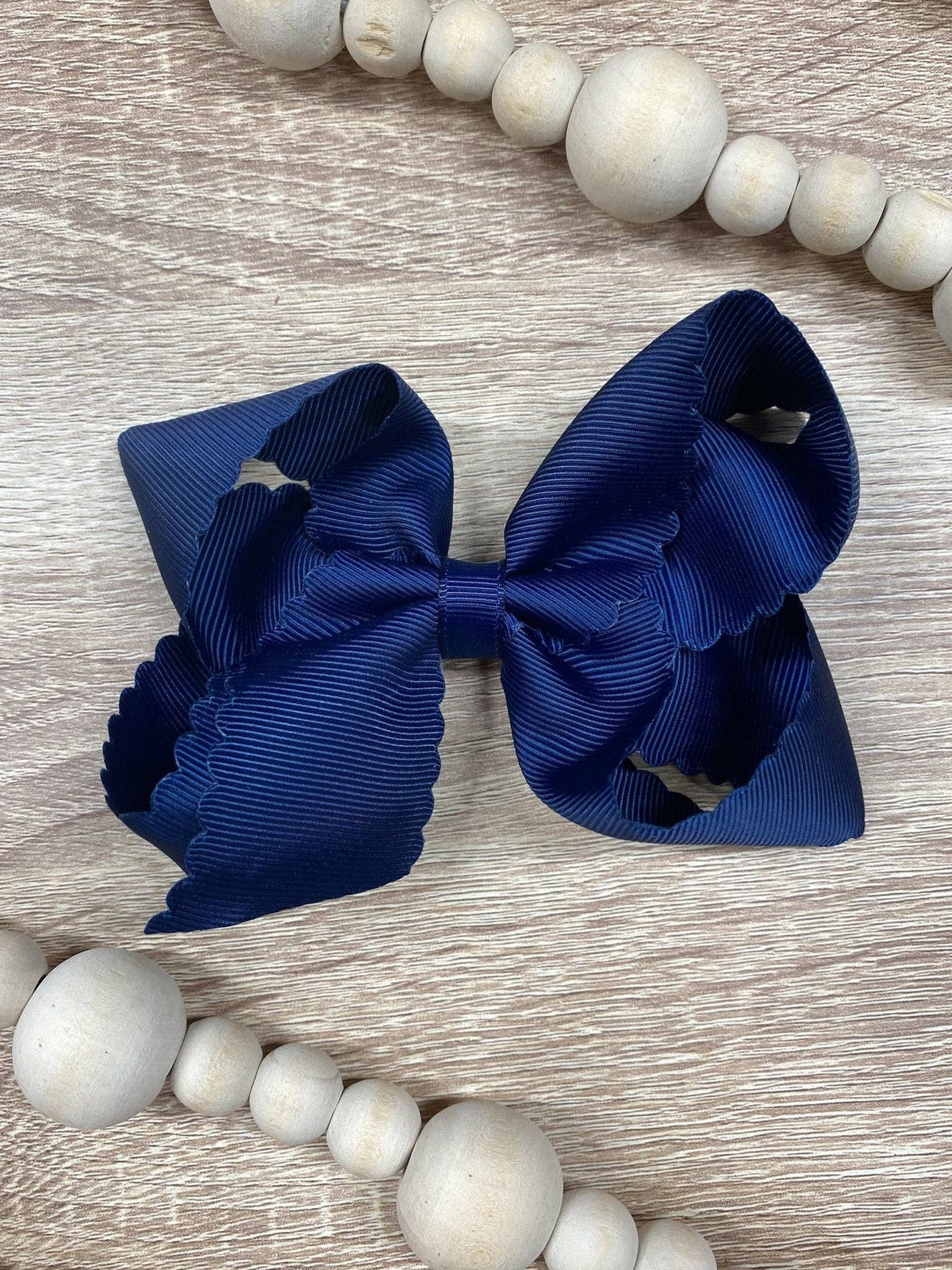 4.5" Classic Scalloped Hair Bow | Headband