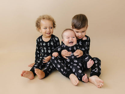 Halloween Bamboo Baby Zip Romper | Skelly Vibes