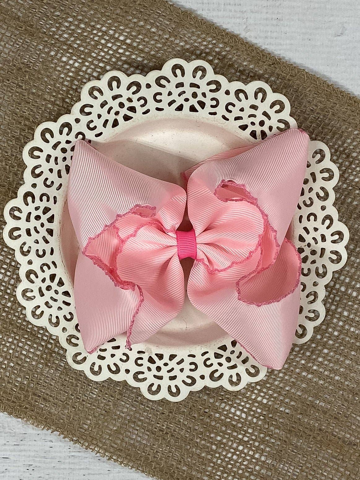 5" Classic Moonstitch Boutique Bows Girls Hair Accessories | Clip