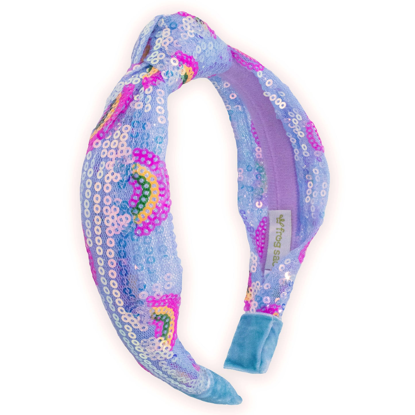 Kids Sequin Knot Headband - Rainbow