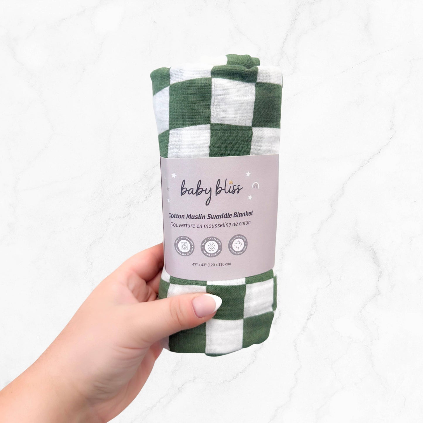 Baby Muslin Cotton Swaddle Blanket - Large