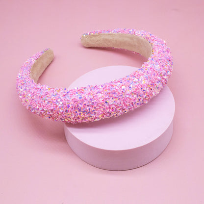 Kids Padded Headband - Chunky Sequin Hair Band