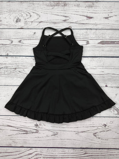Black Girls Athletic Dress with Ruffle