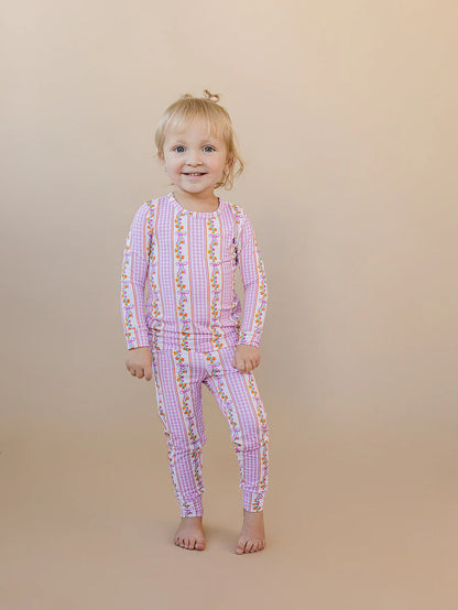Bamboo Two Piece Set | Gingham & Flowers