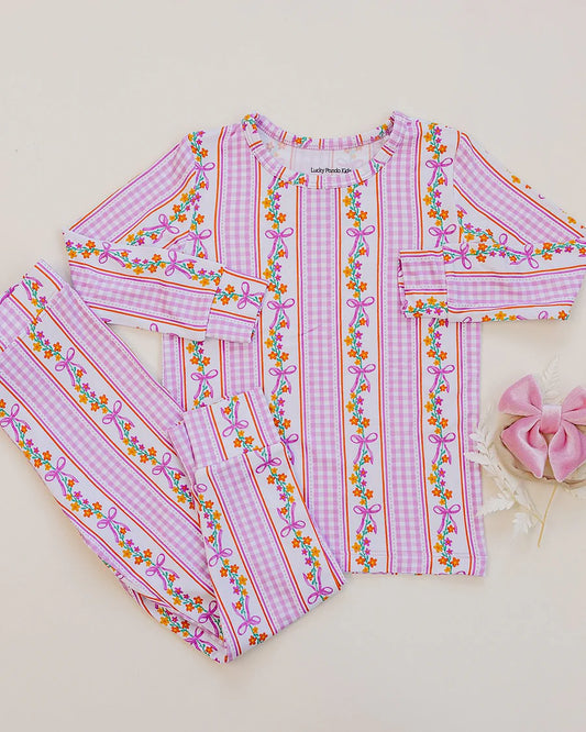 Bamboo Two Piece Set | Gingham & Flowers
