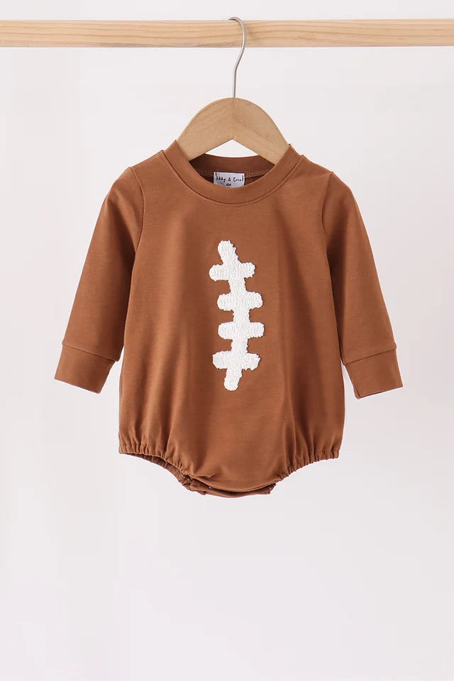 Brown Football French Knot Bubble