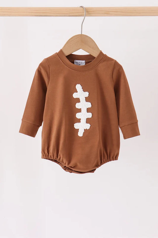 Brown Football French Knot Bubble