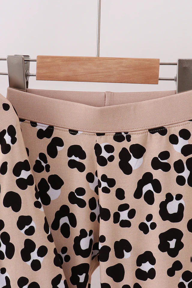 Brown Leopard Bamboo Pajamas Set
